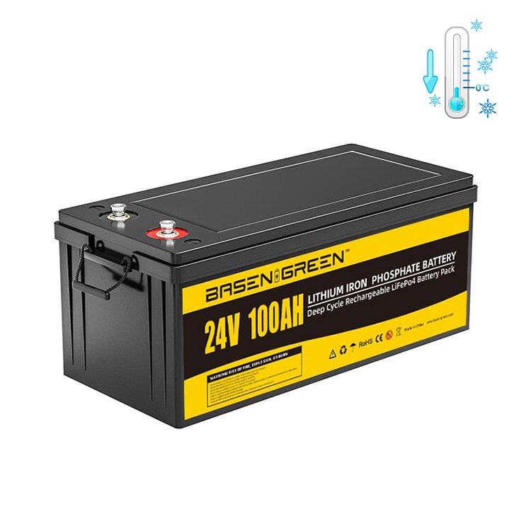 Batterie 24V 100ah LiFePO4 intégrée 100A BMS avec Bluetooth